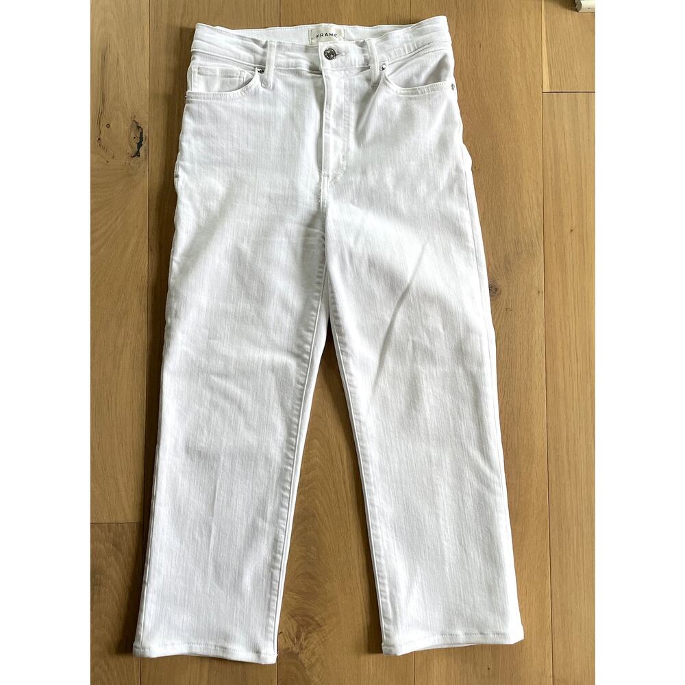 FRAME White Cropped Pants - Size 28